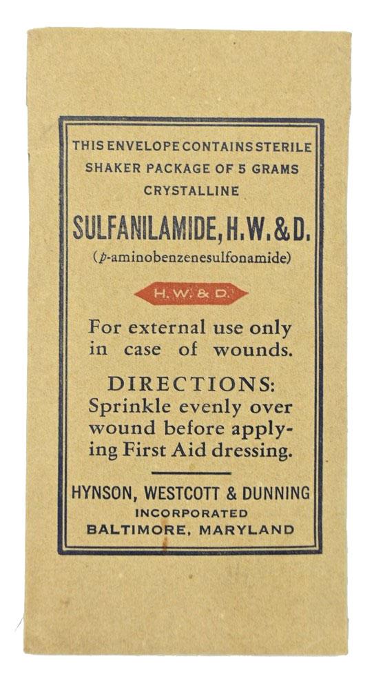 US WW2 Sulfanilamide Package