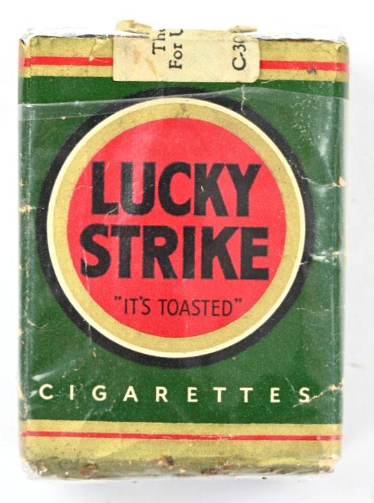 US WW2 Package of Lucky Strike Cigarets