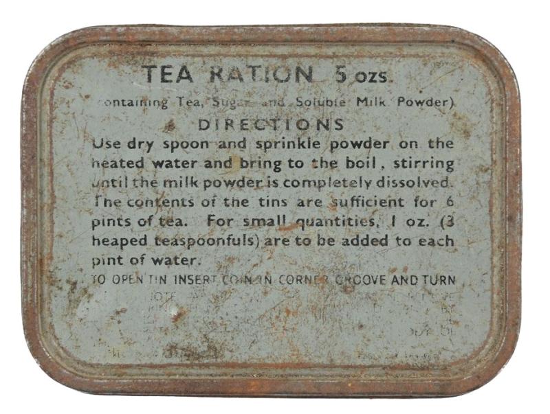 British WW2 Tea Ration Tin Can