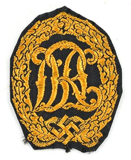 German DRL Cloth Sports badge in Bronze