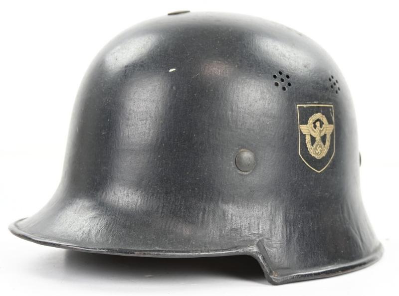 German M34 WW2 Fire Police (Feuerwehr) Helmet