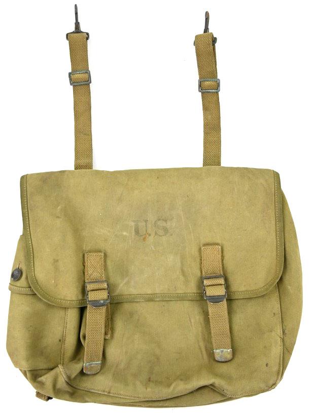 US WW2 M-1936 Named Rubberized Musset Bag