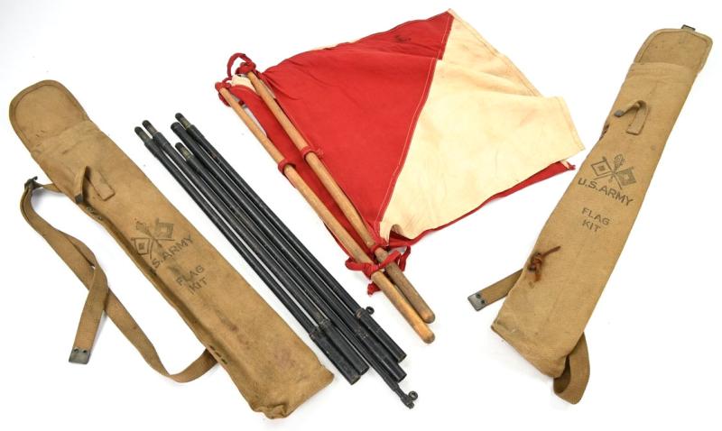 US WW2 Signal Flag Kit with carrying pouches