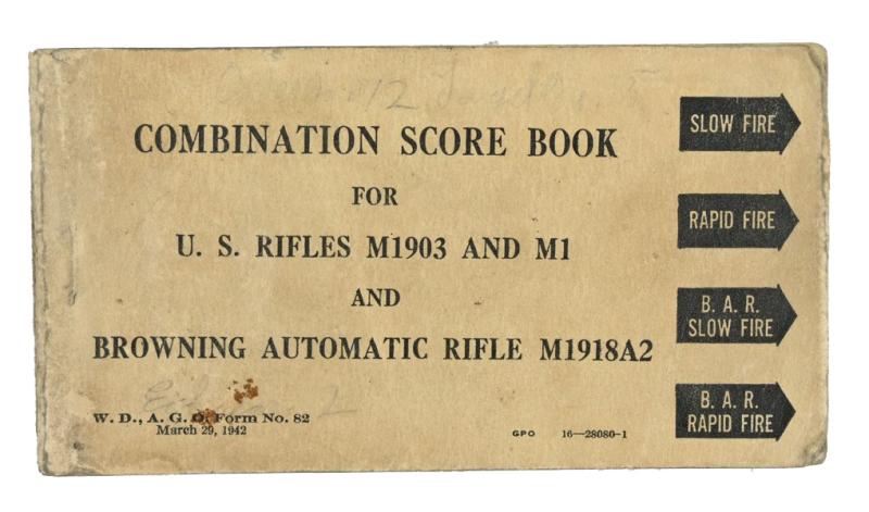 US WW2 Combination Score Book