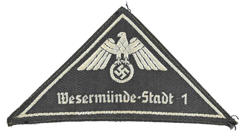 German DRK Sleeve Patch 'Wesermünde Stadt 1'