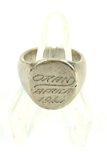 US WW2 Handmade Oran Afrika Ring 1944