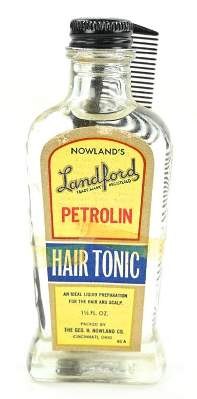 US WW2 Era Bottle of Hair Tonic with Comb