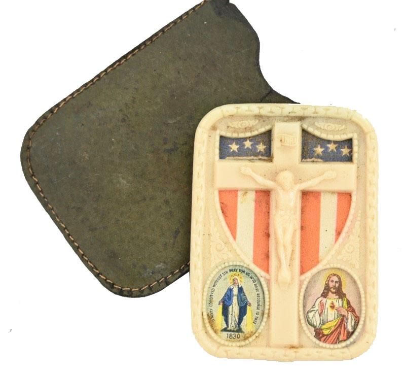 US WW2 Pouched 'for god and country' tack