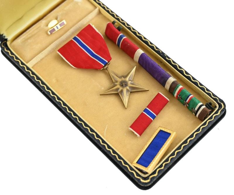 US WW2 Bronze Star Medal Set