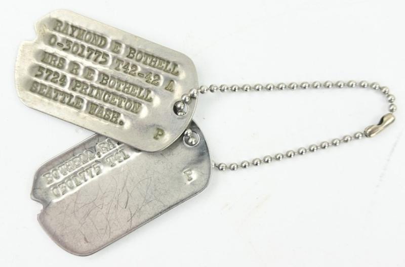 US WW2 Dog-Tag Set of 'Raymond E. Bothell'