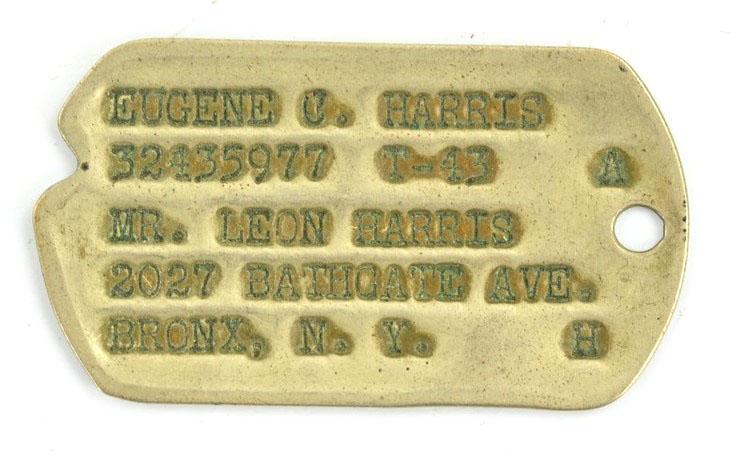 US WW2 Dog-Tag 'Eugene C. Harris'