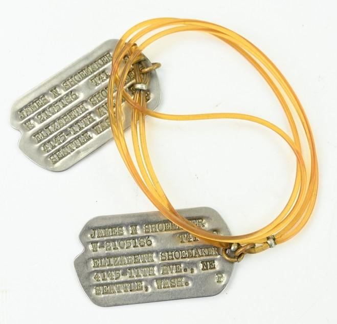 US WW2 Dog-Tag set of 'James N Shoemaker'