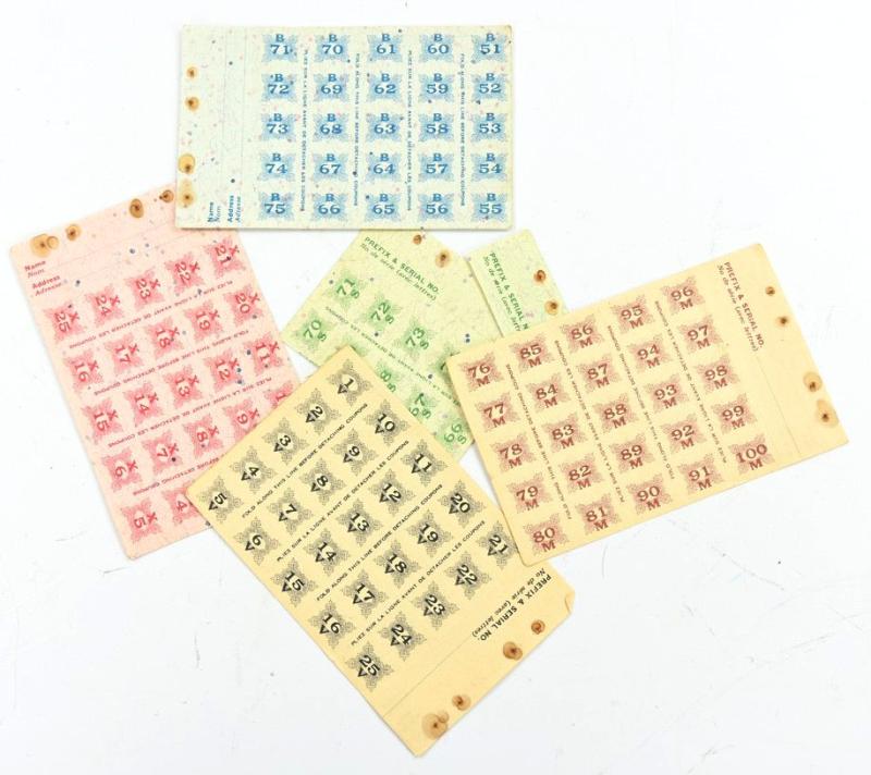 Allied WW2 Food Coupon Set