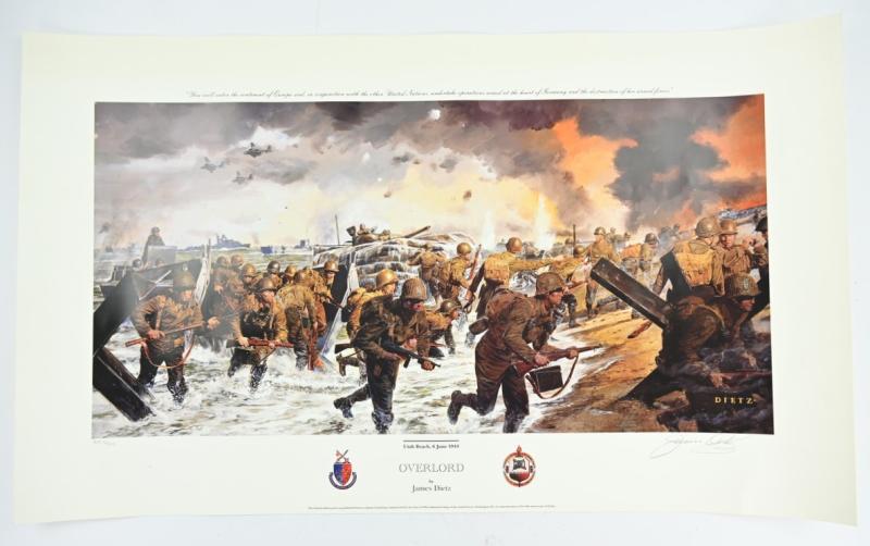 James Dietz Print 'Overlord' Utah Beach 6 June 1944