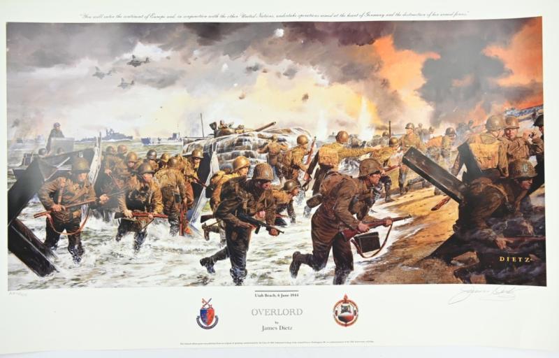 James Dietz Print 'Overlord' Utah Beach 6 June 1944