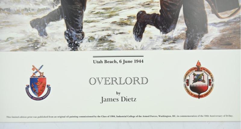 James Dietz Print 'Overlord' Utah Beach 6 June 1944