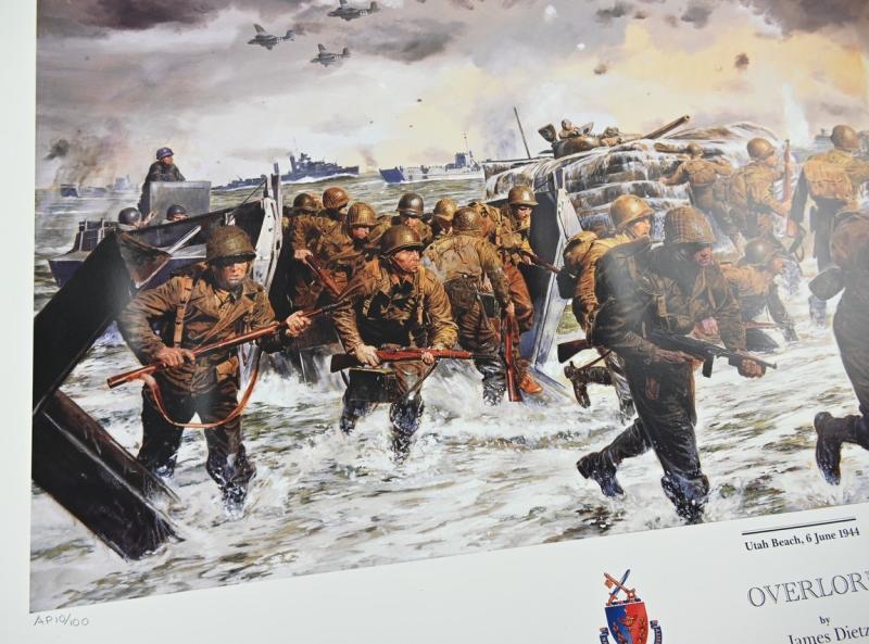 James Dietz Print 'Overlord' Utah Beach 6 June 1944
