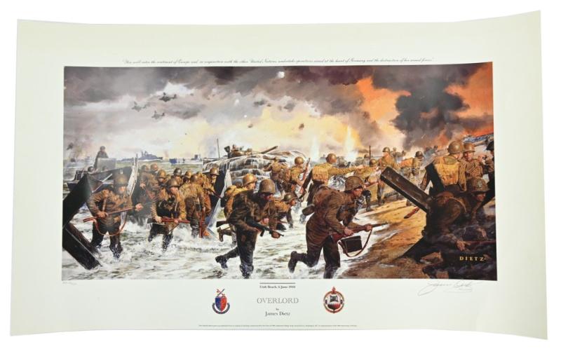 James Dietz Print 'Overlord' Utah Beach 6 June 1944