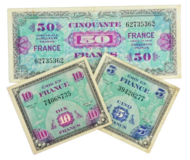 WorldWarCollectibles | Allied WW2 France Military Occupation Currency