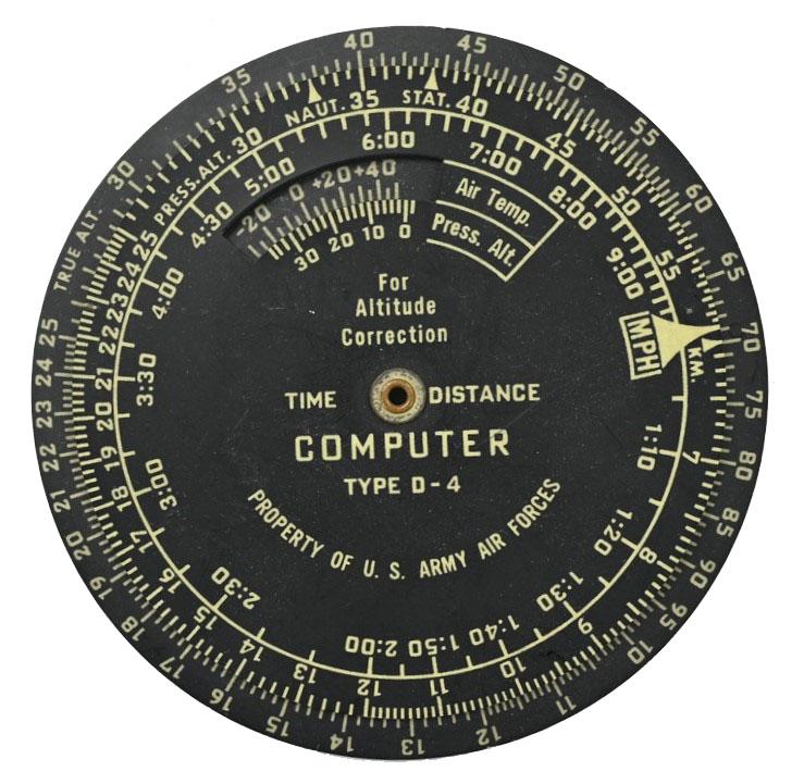 USAAF WW2 D-4 Time Distance Computer