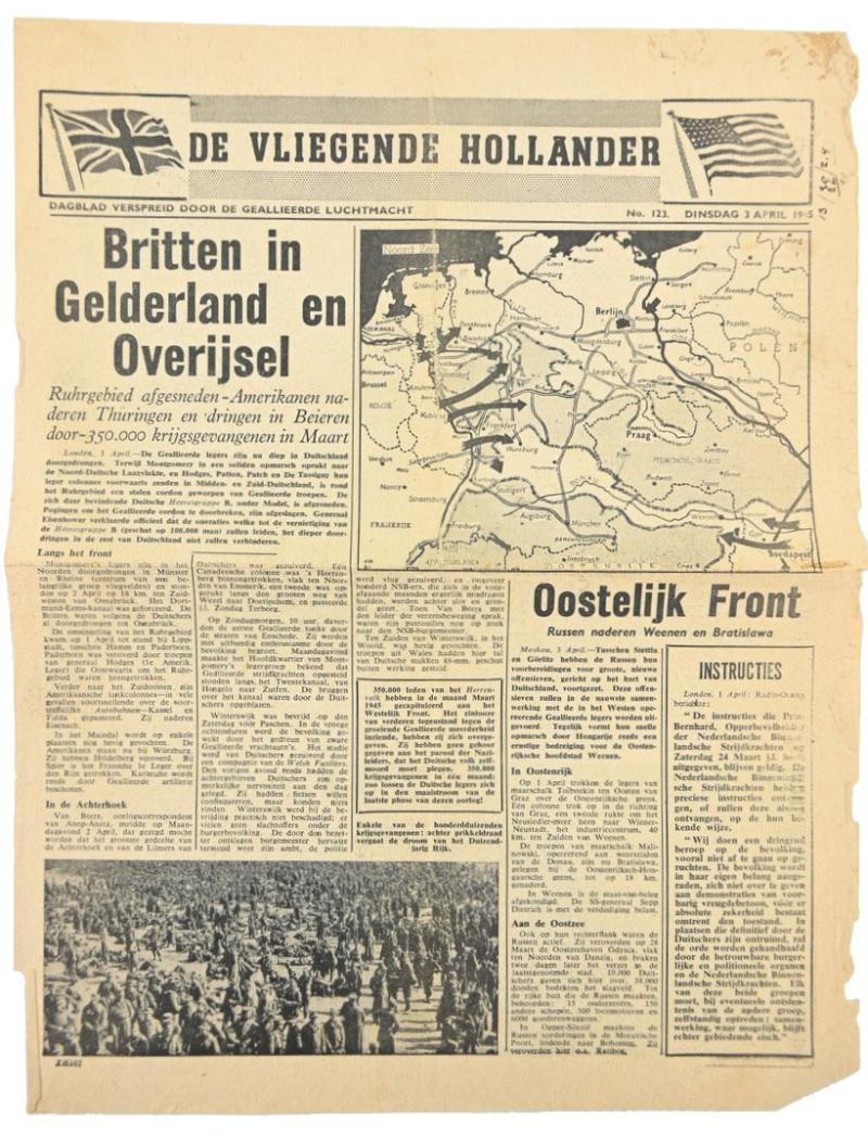 Allied Droppingsflyer 'De Vliegende Hollander' 3 April 1945