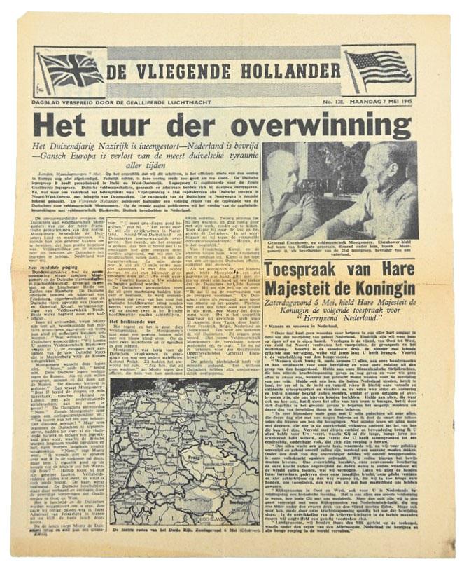Allied Droppingsflyer 'De Vliegende Hollander' 7 May 1945