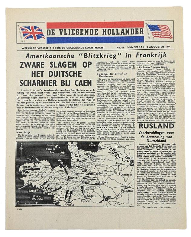 Allied Droppingsflyer 'De Vliegende Hollander' 10 August 1944