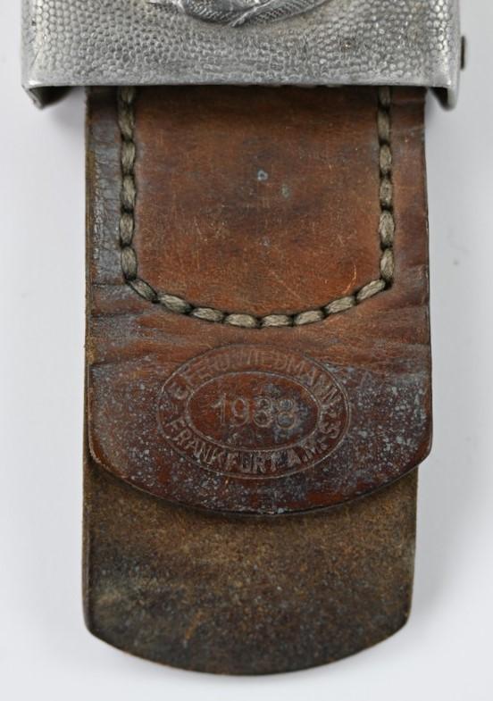 German LW Beltbuckle with Tab 'Wiedmann' 1938