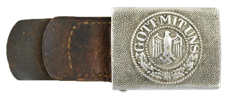 German WH Beltbuckle with Tab 'Wiedmann' 1937