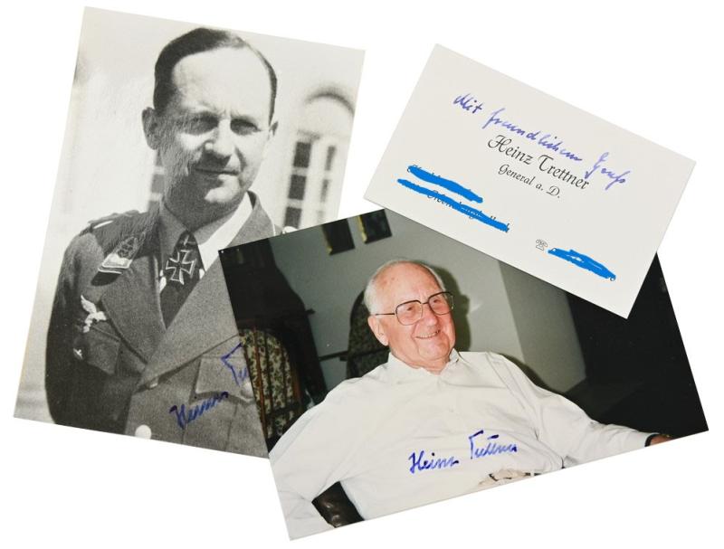 German Signature of LW KC-OLC Recipient 'Heinrich Trettner'