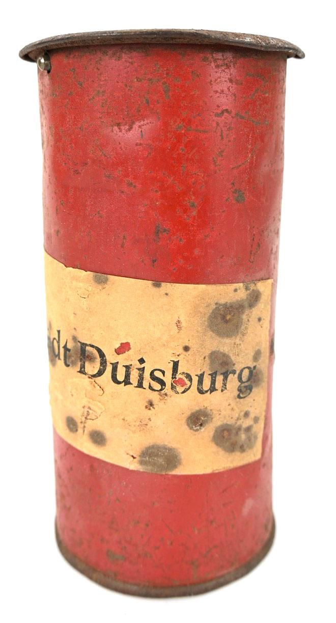 German NSV Volkshilfe Money Collect Can 'Duisburg'