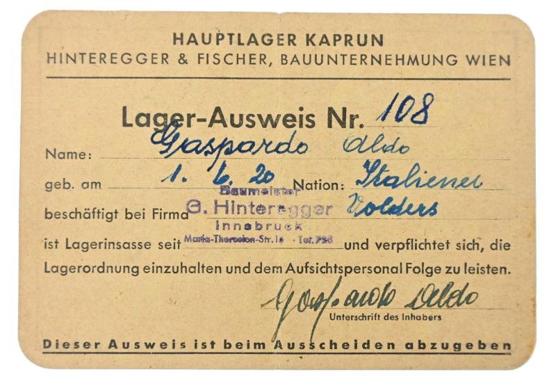 German Third Reich Workerspass