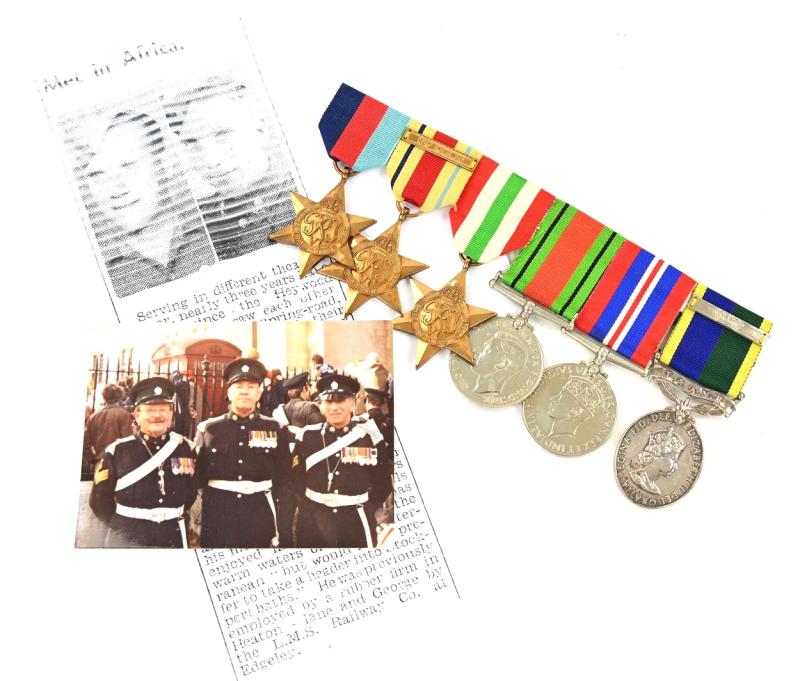 British WW2 Medalbar Sgt. R. Heywood (RAC)