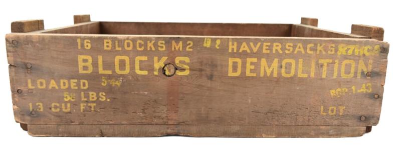US WW2 Wooden M2 Demolition Box 1943