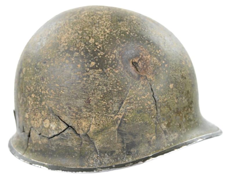 US WW2 M2 Paratrooper Combat Helmet 2nd Lt 'William C. Aubel' 507th Parachute Infantry Regiment