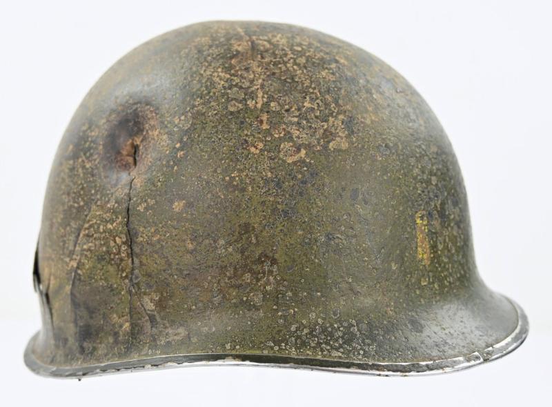 US WW2 M2 Paratrooper Combat Helmet 2nd Lt 'William C. Aubel' 507th Parachute Infantry Regiment