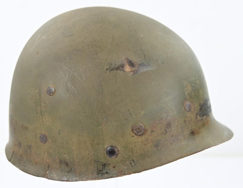 US WW2 M2 Paratrooper Combat Helmet 2nd Lt 'William C. Aubel' 507th Parachute Infantry Regiment