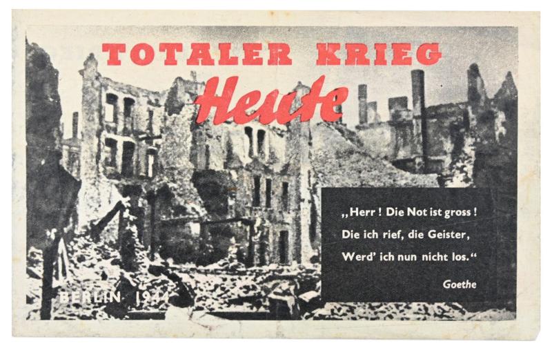 Allied WW2 Droppingsflyer 'Totale Krieg Heute'