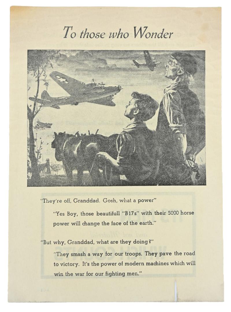 Allied WW2 Droppingsflyer 'For those who wonder'