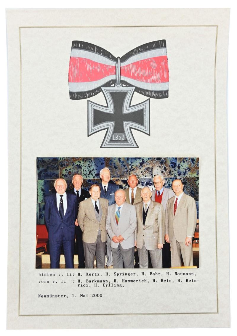 German Postwar Picture of Knight's Cross Recipients of the 'Ordensgemeinschaft der Ritterkreuzträger e.V.'