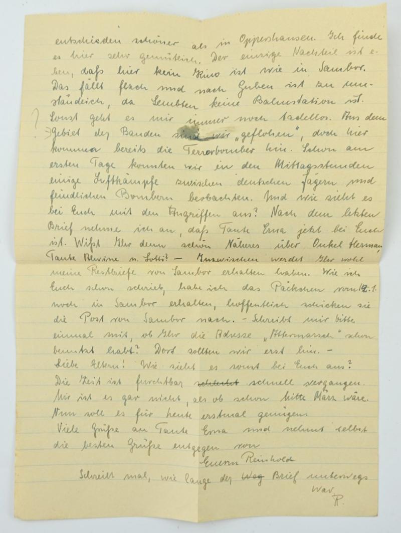 German Waffen-SS Feldpost Letter with Envelop