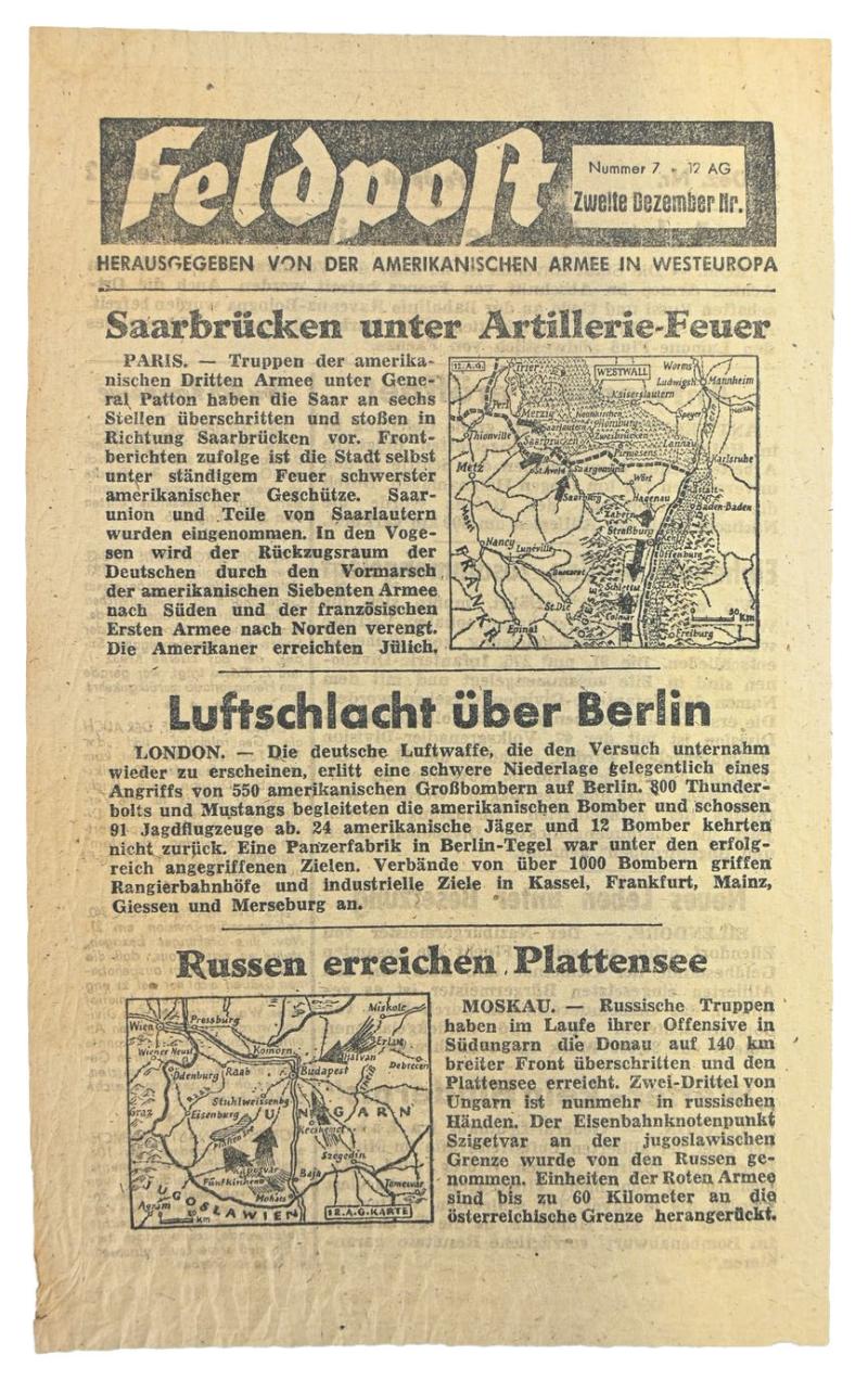 Allied WW2 Droppingsflyer 'Feldpost'