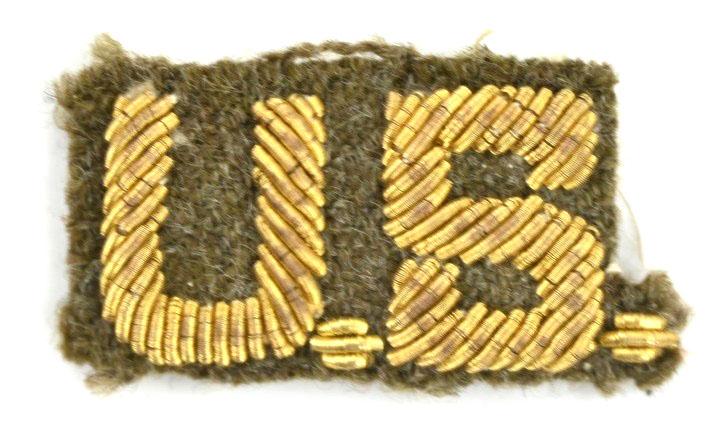 US WW2 Officer's Insignia 'U.S.' Bouillion Made