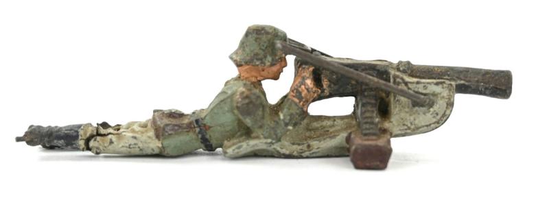 German Elastolin Toy Figure 'machinegunner'