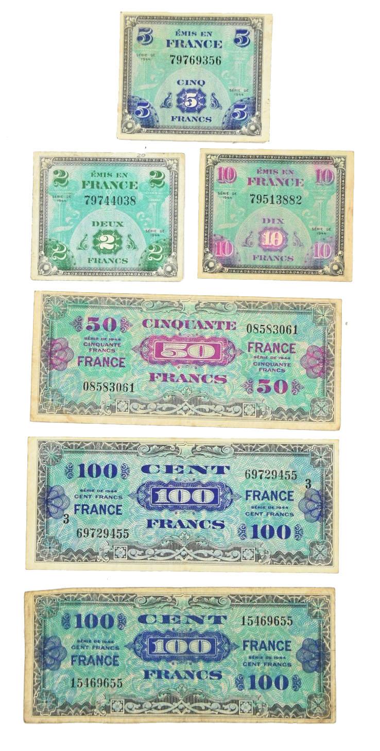 Allied WW2 France Military Occupation Currency