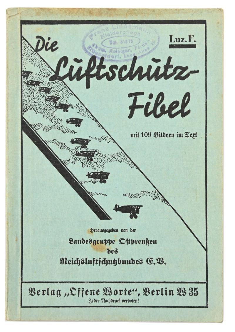 German Third Reich LS Manual 'Luftschutzfibel'