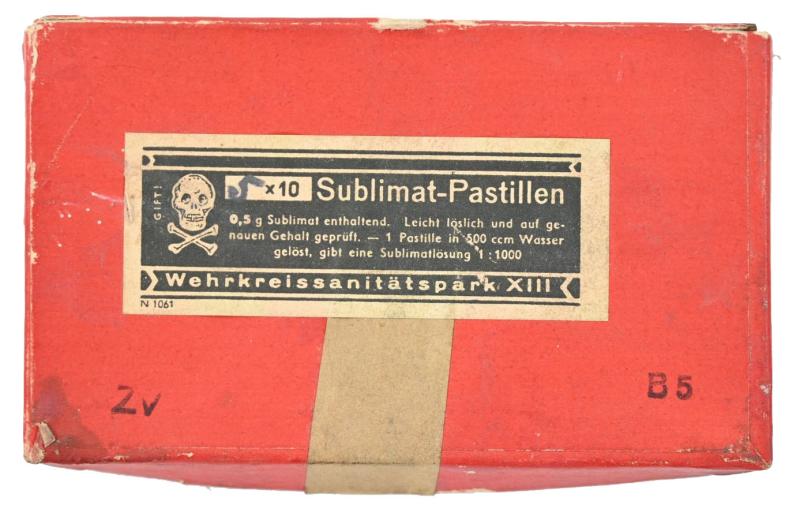 German WH Medical 'Sublimat-Pastillen' Box