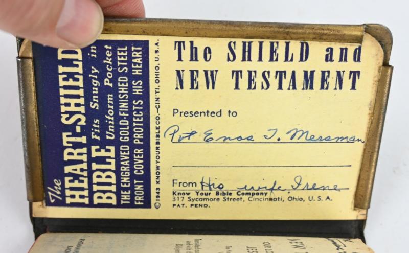 US WW2 87th Infantry Division Named Shield Bible