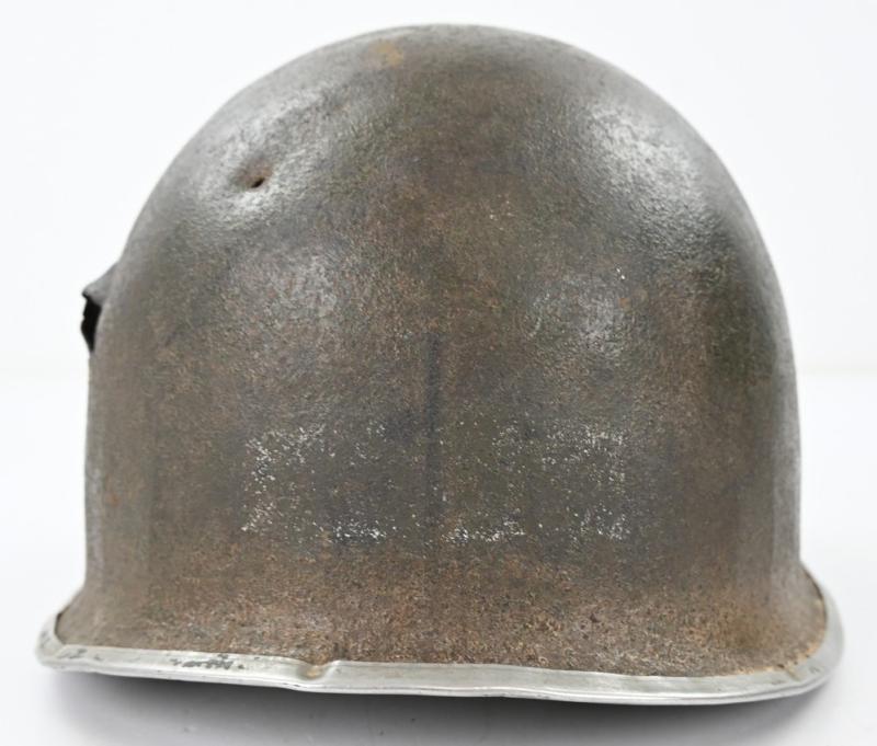 US WW2 M1 KIA Helmet with Battle Damage