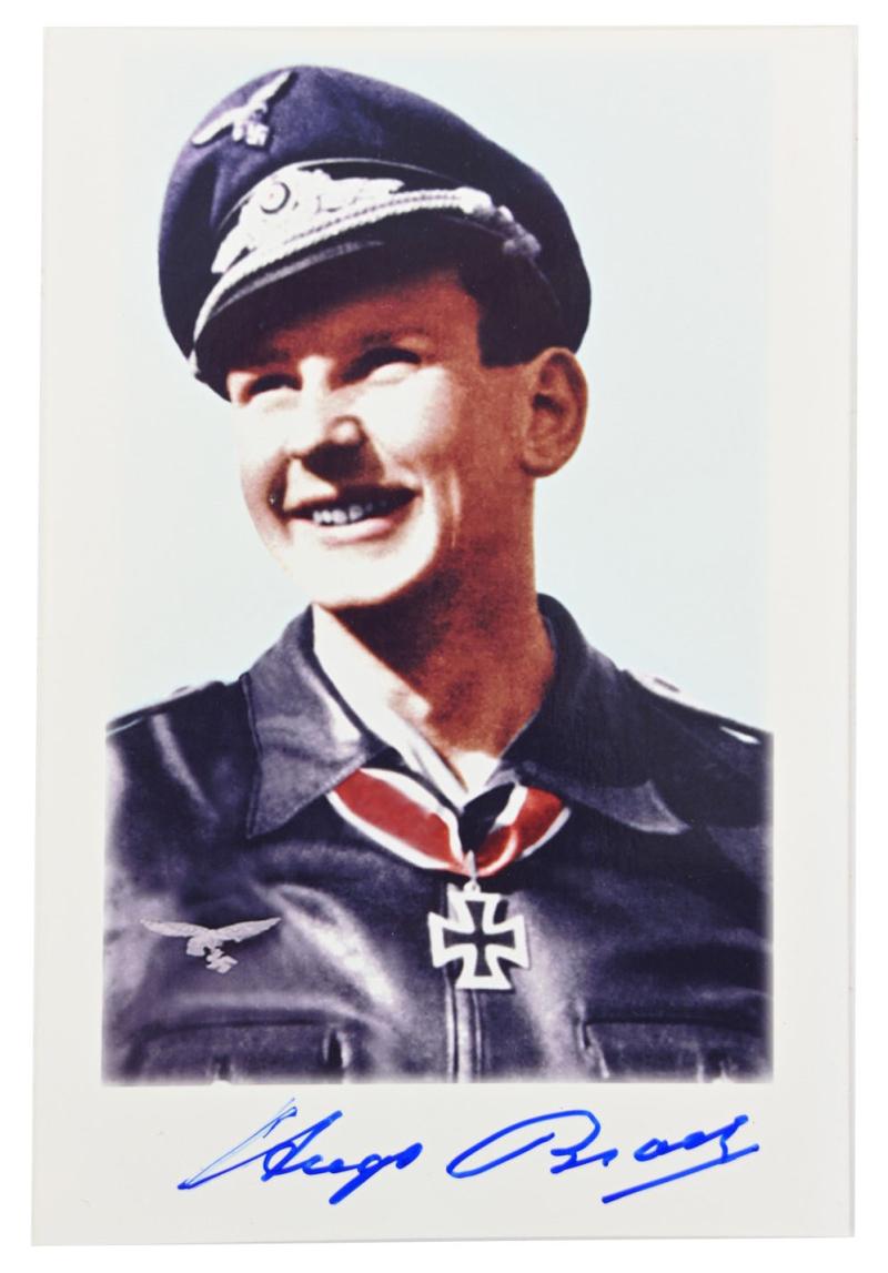Signature of Luftwaffe KC Recipient 'Hugo Broch'